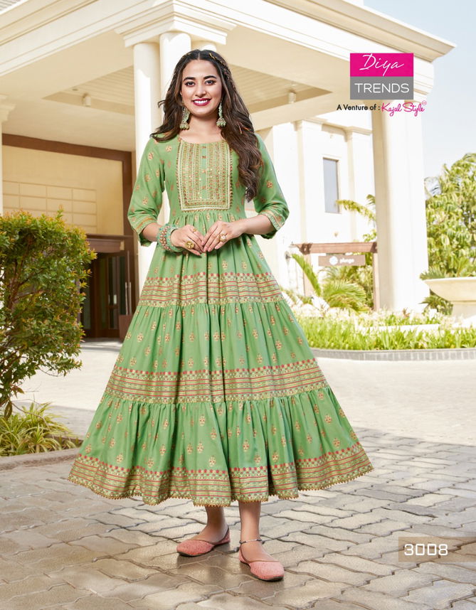 Groom 3 New Latest Ethnic Wear Designer RayonAnarkali Kurti Collection